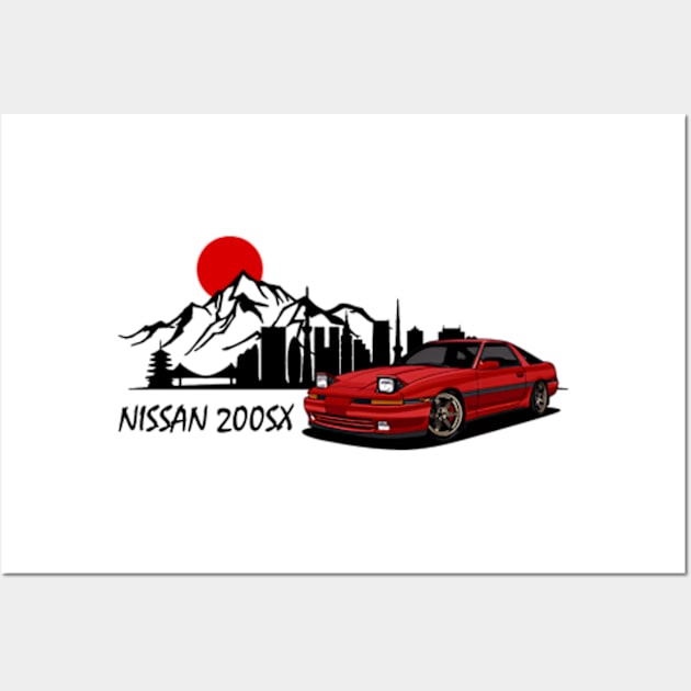 Nissan 200SX, JDM Car Wall Art by T-JD